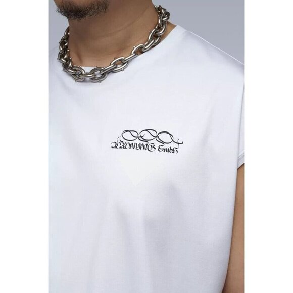 Acronym S25-PR 100% Cotton Mercerized Sleeveless T-shirt M New White - Picture 2 of 13